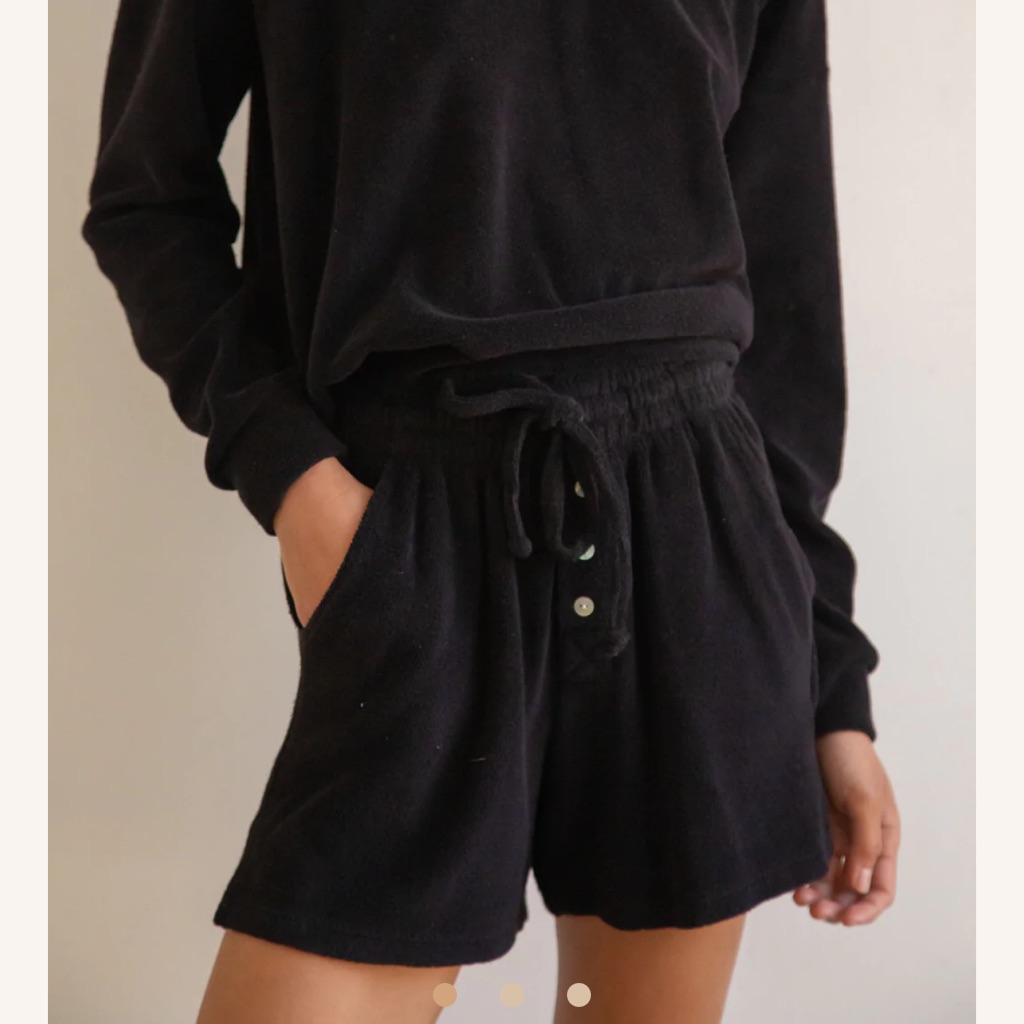 Donni Terry Cloth Henley Shorts - Never Worn